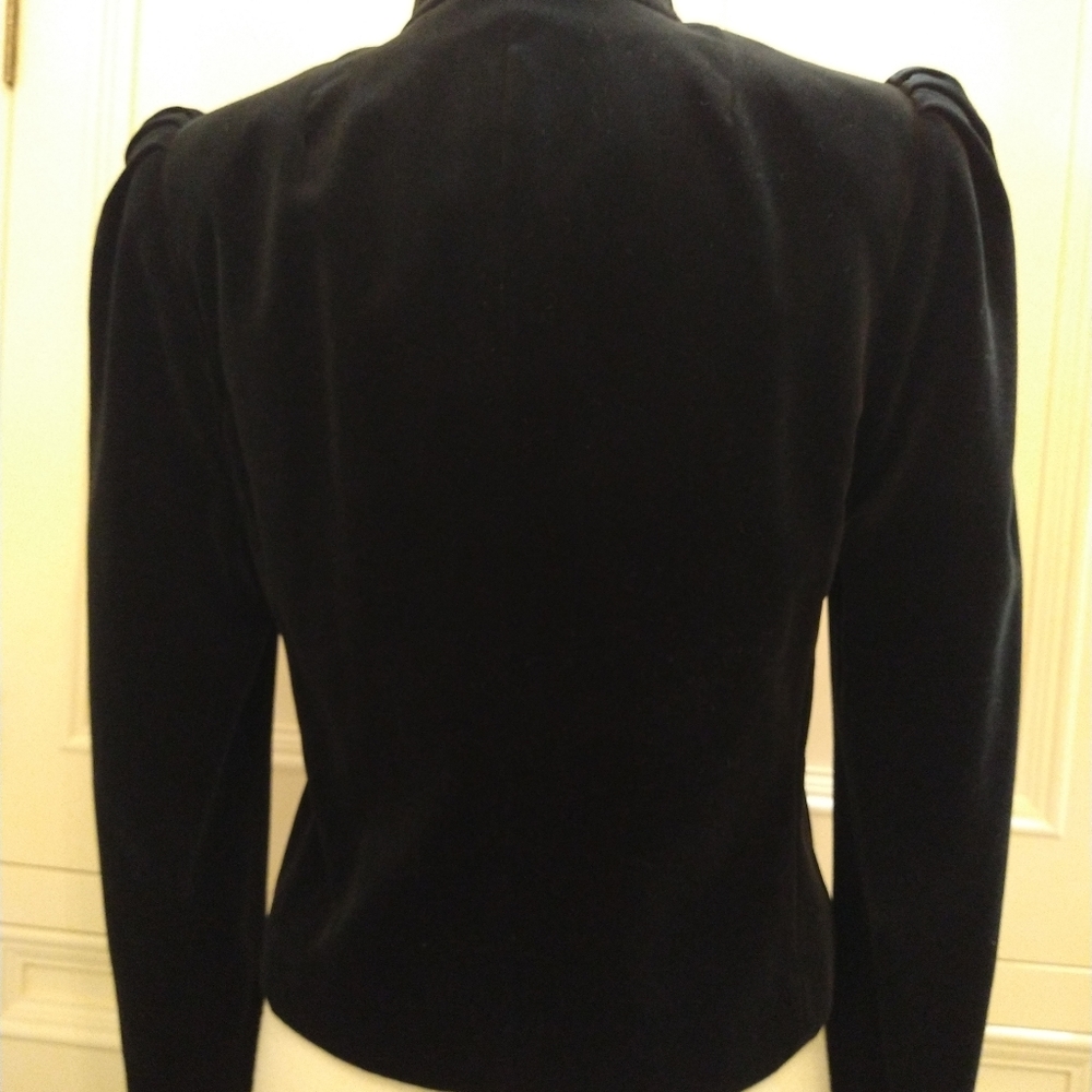 Louis Fe'raud Velvet Jacket Black Euro Size 40 US 10 - Picture 5 of 8